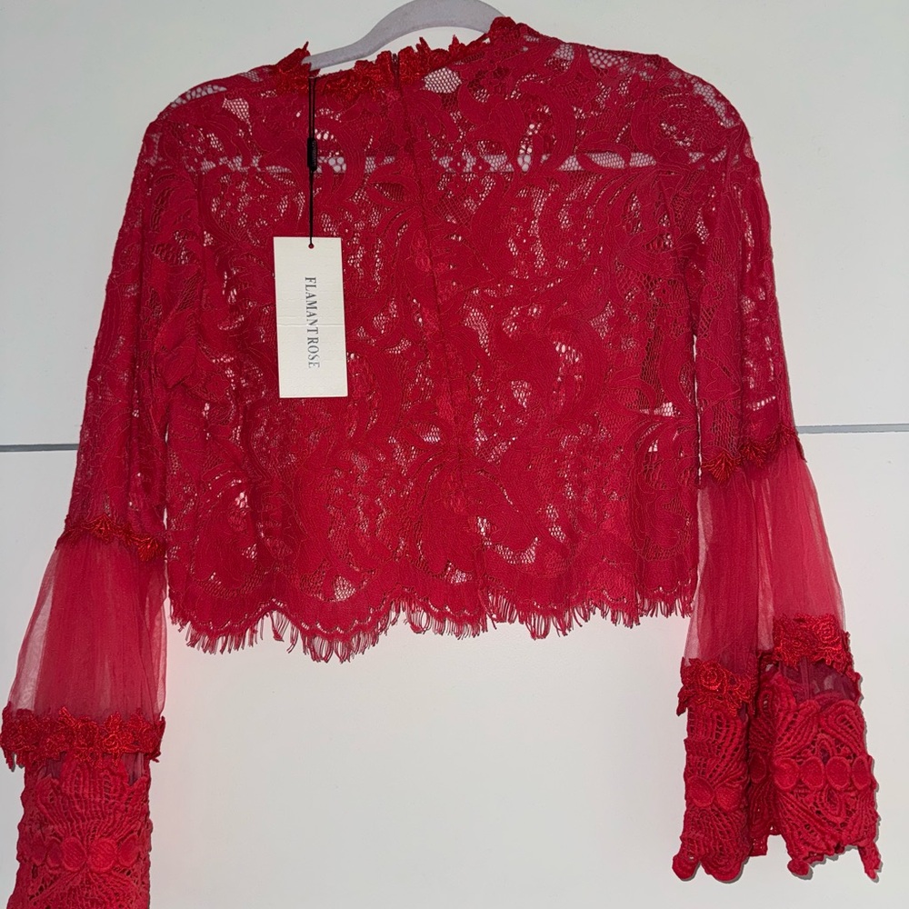 Red Lace Top